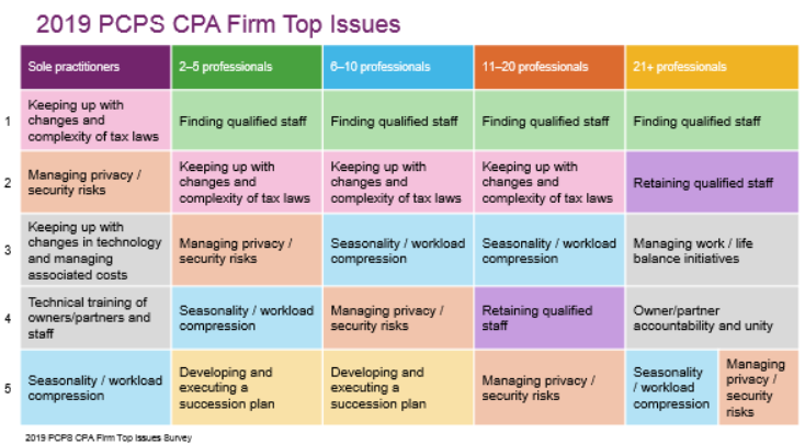 2019 PCPS CPA Account Firm Top Issues